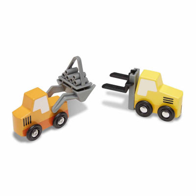 melissa and doug wooden construction site vehicles