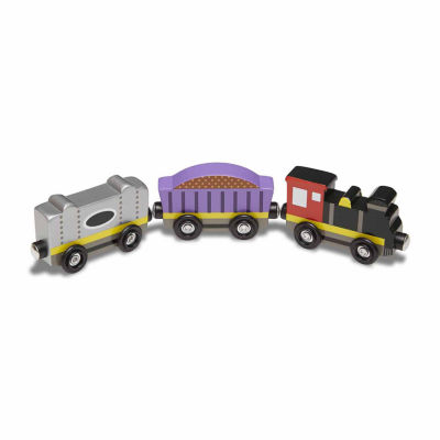 melissa and doug wooden train cars