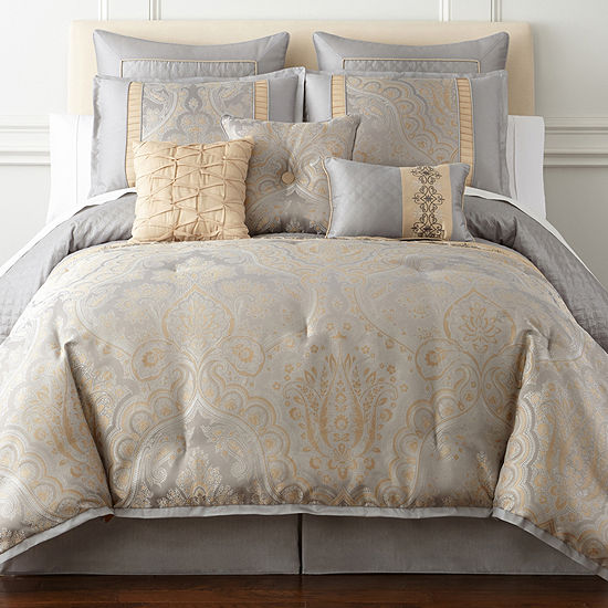 Home Expressions Carlisle 7 Pc Comforter Set Jcpenney Color Gray