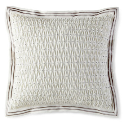 Jcpenney Home Clarissa Square Decorative Pillow Color Whitecap