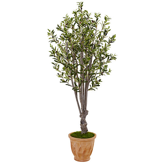 5’ Olive Artificial Tree in Terracotta Planter