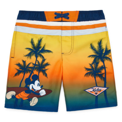 mens mickey swim trunks