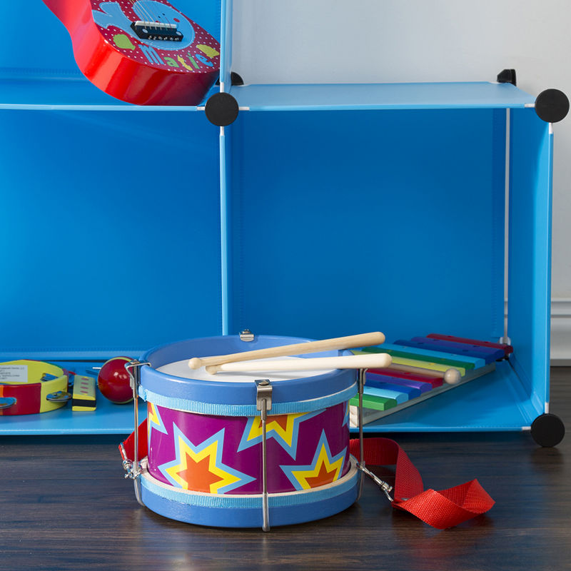 Hey Play Hey! Play! Double-Sided Toy Drum With Strap