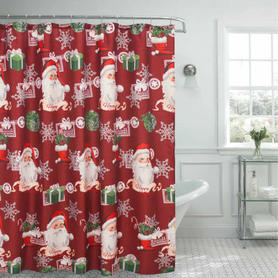 Ho Ho Santa Textured Shower Curtain