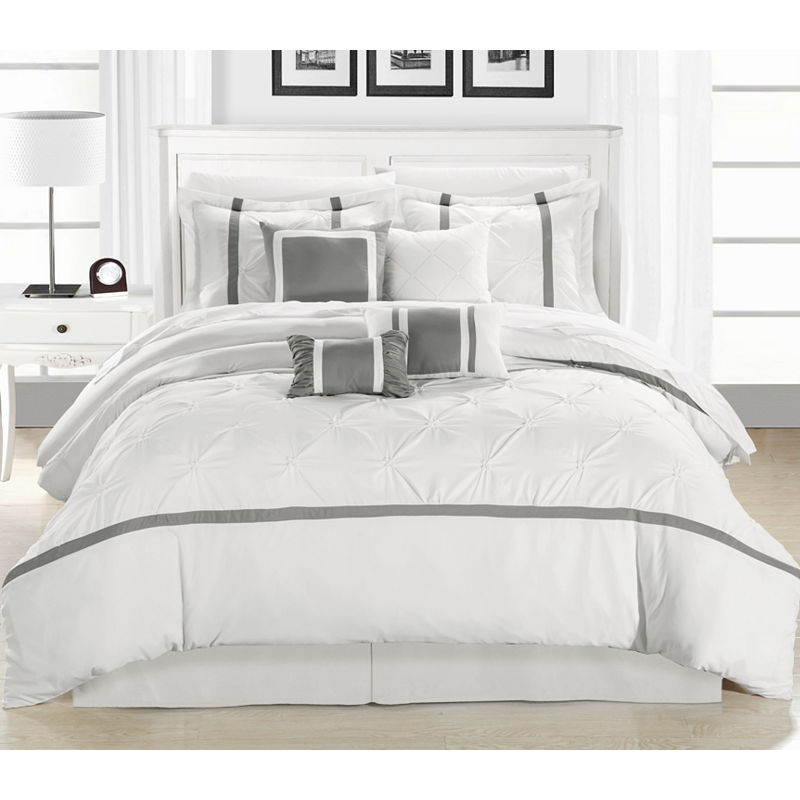 Chic Home Vermont 12 Piece Comforter Set, King, White