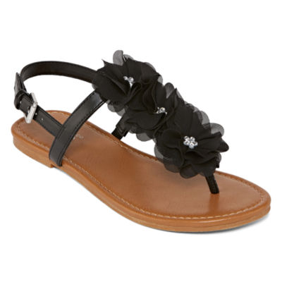 arizona womens axton adjustable strap flat sandals color black jcpenney arizona womens axton adjustable strap flat sandals
