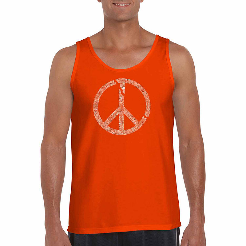 Los Angeles Pop Art Short Sleeve Crew Neck T-Shirt-Big And Tall, Mens, Size 3X-Large, Orange