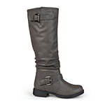 Journee Collection Stormy Buckle-Accented Riding Boots-JCPenney