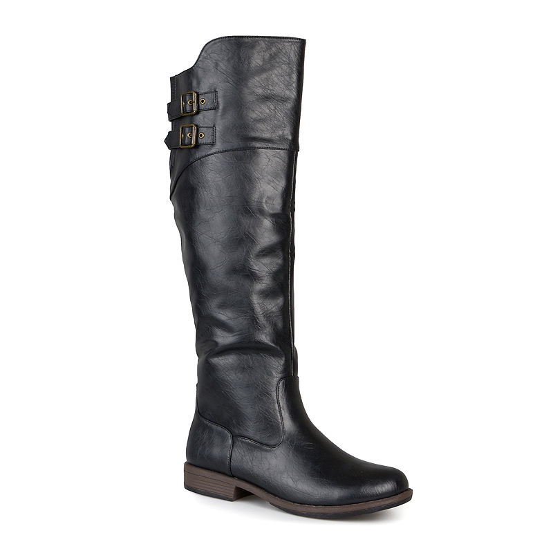 journee collection tori knee high riding boots wide calf