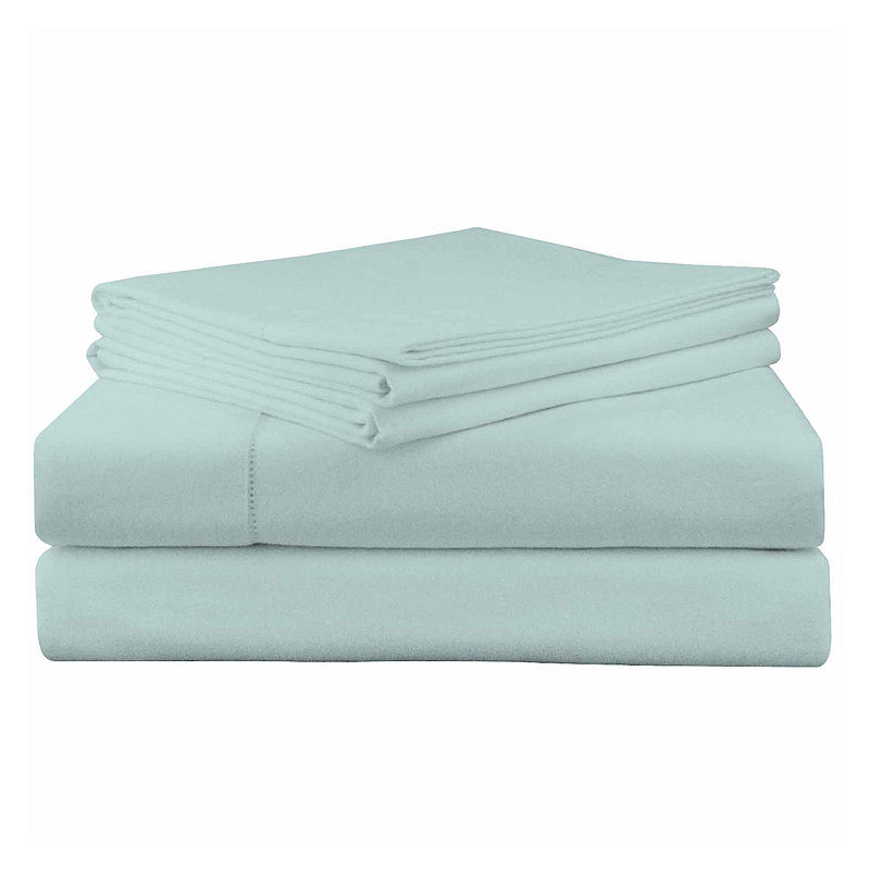 Pointehaven Superior Weight Flannel Sheet Set, Full, Blue