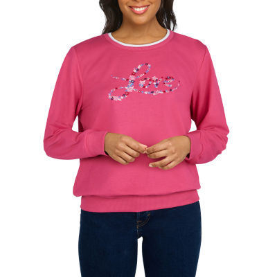 alfred dunner classics womens crew neck long sleeve sweatshirt