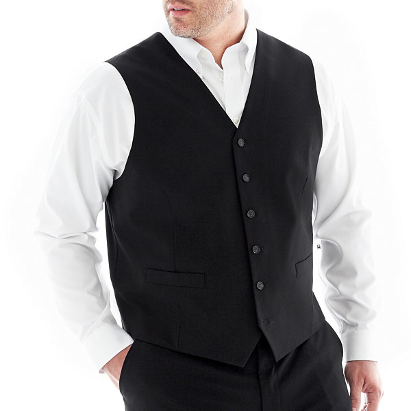 JF J. Ferrar® Stretch Gabardine Suit Vest–Big & Tall