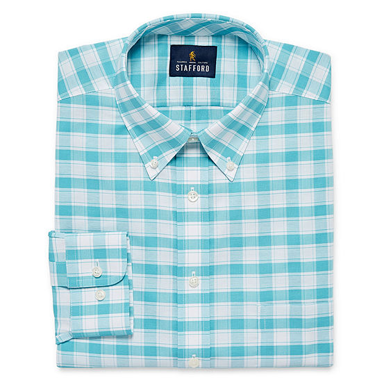 Stafford Mens Wrinkle Free Oxford Button Down Collar Dress Shirt - JCPenney