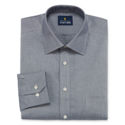 Stafford Executive NonIron Cotton Pinpoint Oxford Mens Spread Collar