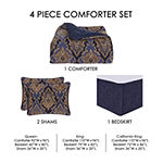 Five Queens Court Woodstock 4-pc. Damask + Scroll Extra Weight Comforter Set