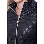 White Mark Hooded Midweight Puffer Jacket