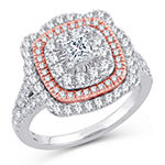 Womens 1 3/4 CT. T.W. Genuine White Diamond 10K Gold 10K Rose Gold Engagement Ring