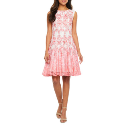 danny and nicole sleeveless lace dress