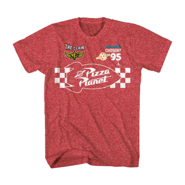 Pizza Planet Mens Crew Neck Short Sleeve Regular Fit Big and Tall Graphic T-Shirt