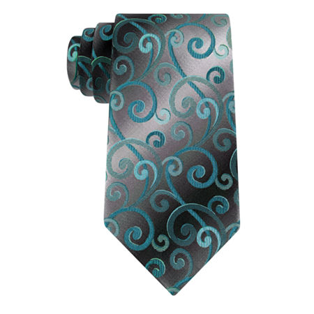 Van Heusen Shadow Swirly Vine Tie, One Size , Blue