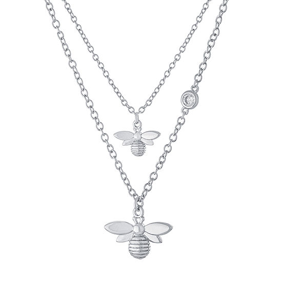 Sparkle Allure Mommy & Me 2-pc. Cubic Zirconia Pure Silver Over Brass Cable Necklace Set