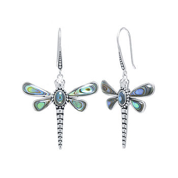 Jewels By Lux 14k White Gold Earring Polished Dragonfly Earrings