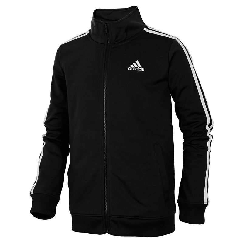 Adidas Boys Track Jacket - Big Kid, Size Small, Black