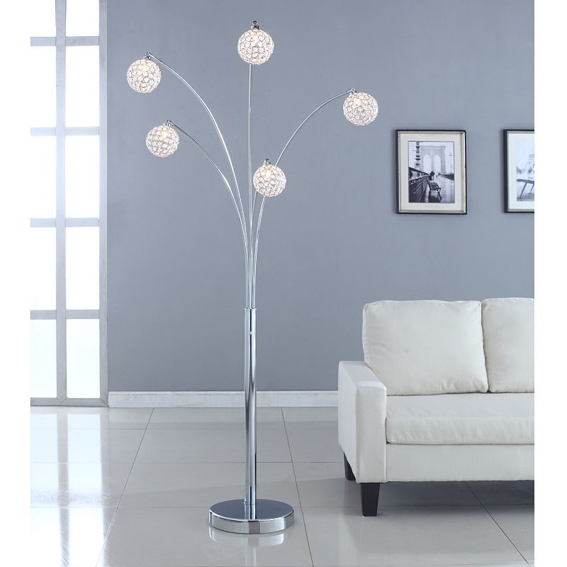 Artiva USA Manhattan Crystal 84'' Arched Floor Lamp