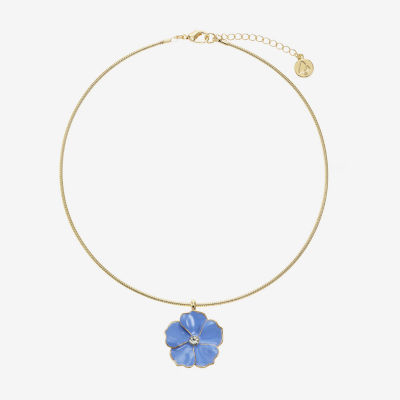 Liz Claiborne 17 Inch Flower Pendant Necklace