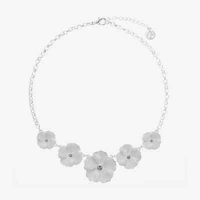 Liz Claiborne 17 Inch Rolo Flower Collar Necklace