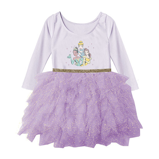Disney Little & Big Girls Long Sleeve Princess Tutu Dress
