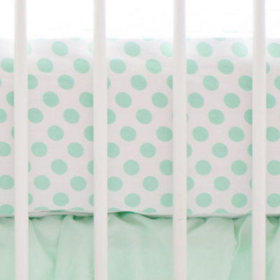 My Baby Sam Mint Polka Dot Crib Sheet Color Mint White Jcpenney