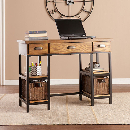 Modern Life Furniture Mirada Desk Color Gray And Brown Jcpenney