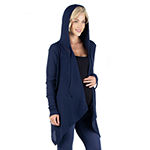 24/7 Comfort Apparel Maternity Womens Hooded Long Sleeve Open Front Cardigan