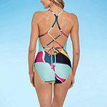 Xersion Womens Geometric One Piece Swimsuit