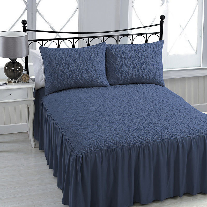 Avondale Manor Samantha 3-Pc. Bedspread Set, Queen, Blue