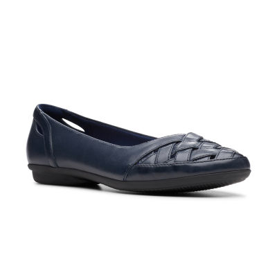 clarks blue flats