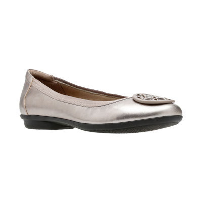 pewter ballet pumps