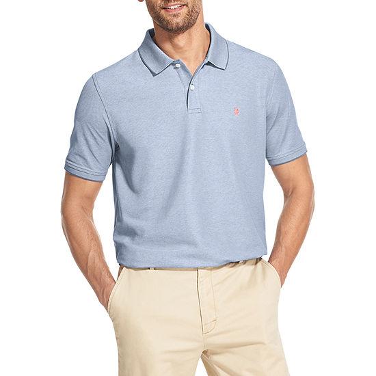 IZOD Advantage Mens Short Sleeve Polo Shirt, Color: Blue - JCPenney