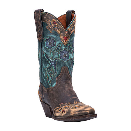 Dan Post Womens Vintage Bluebird Cowboy Boots Block Heel, 11...