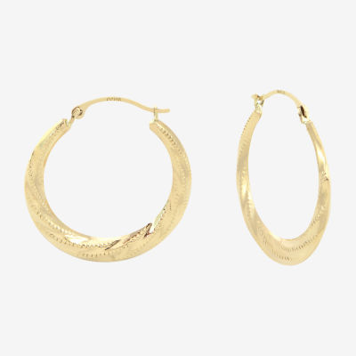 14K Gold 24mm Round Hoop Earrings - JCPenney