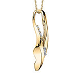 Sirena™ 1/4 CT. T.W. Diamond 10K Yellow Gold Teardrop Pendant Necklace