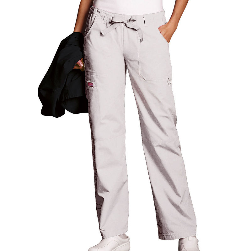 Cherokee 4020 Ladies Cargo Pant - Petite, Womens, Size Petite X-Large, White