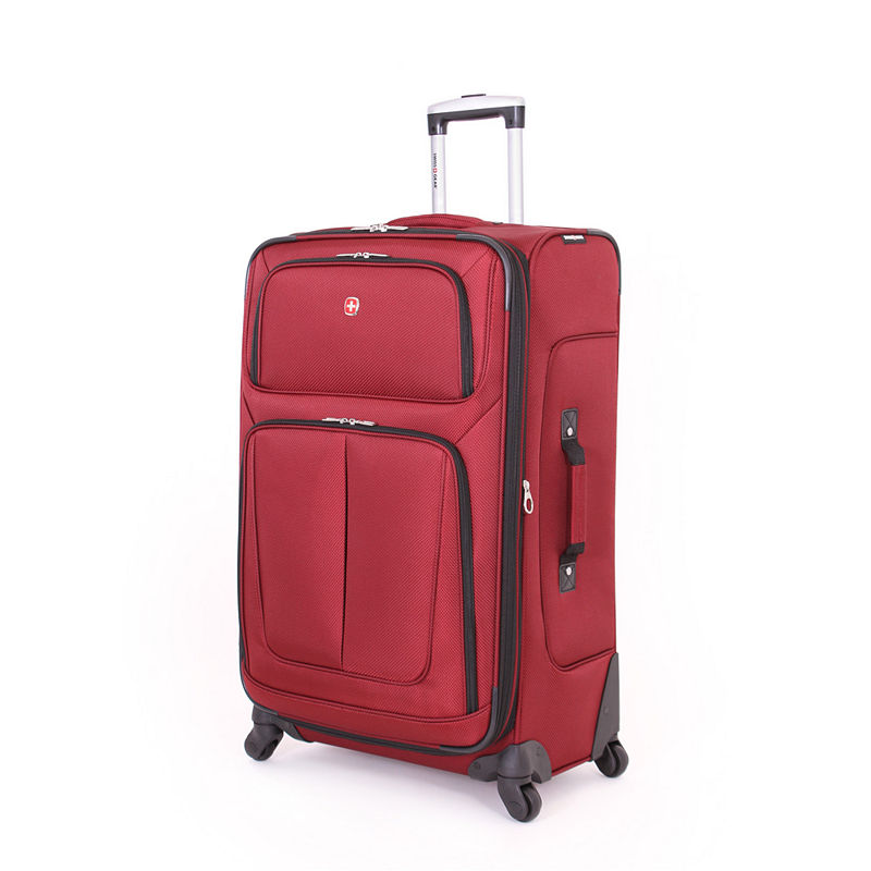 SwissGear Sion Softside Expandable Luggage, Burgandy, Checked-Large 29-Inch 