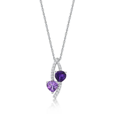 Womens Genuine Purple Amethyst Sterling Silver Pendant Necklace JCPenney