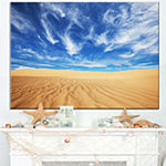 Designart Desert With Exotic Blue Sky Over Canvas Art