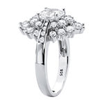 DiamonArt® Womens 3 1/4 CT. T.W. White Cubic Zirconia Sterling Silver Square Cocktail Ring