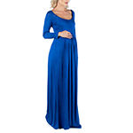 24/7 Comfort Apparel Maternity Long Sleeve Maxi Dress
