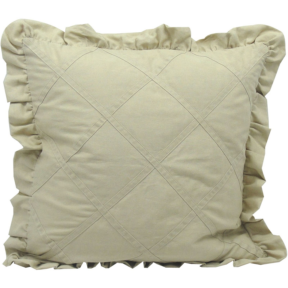 Newport Basket 20 Square Decorative Pillow, Dk Beige
