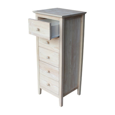 5 Drawer Unfinished Wood Chest Color Ready To Finish Jcpenney